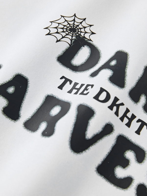 Men's Spider Web Print Oversized Hoodie-4