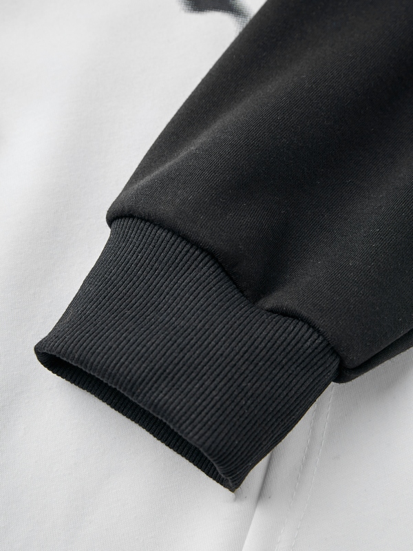 Men's Spider Web Print Oversized Hoodie-6