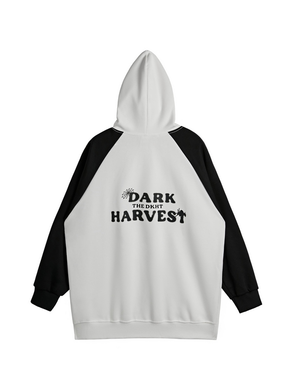 Men's Spider Web Print Oversized Hoodie-2