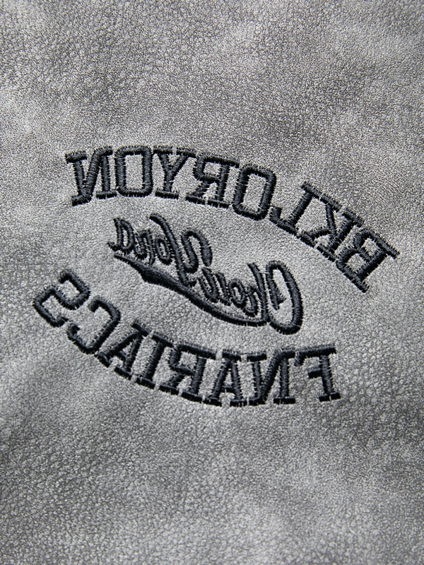 Men's Tie Dye Embroidery Leather Splice Jacket-3