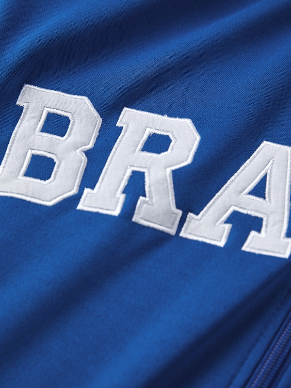 Color Block Splice Letter Embroidery Jacket-3