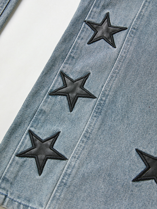 Vintage Denim Star Patch Boyfriend Jeans-7