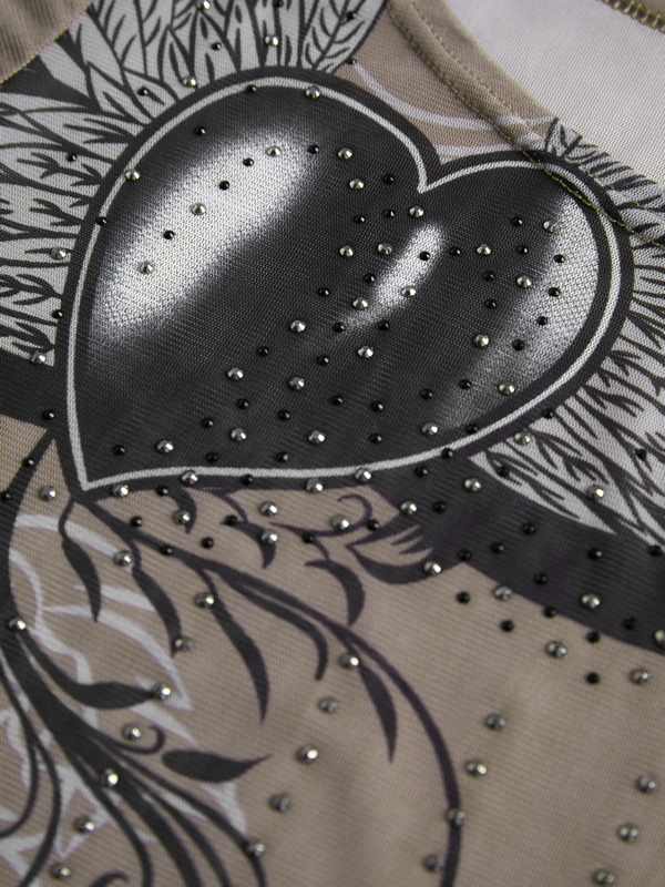 Splash Ink Rhinestone Print Long Sleeve Tee-5