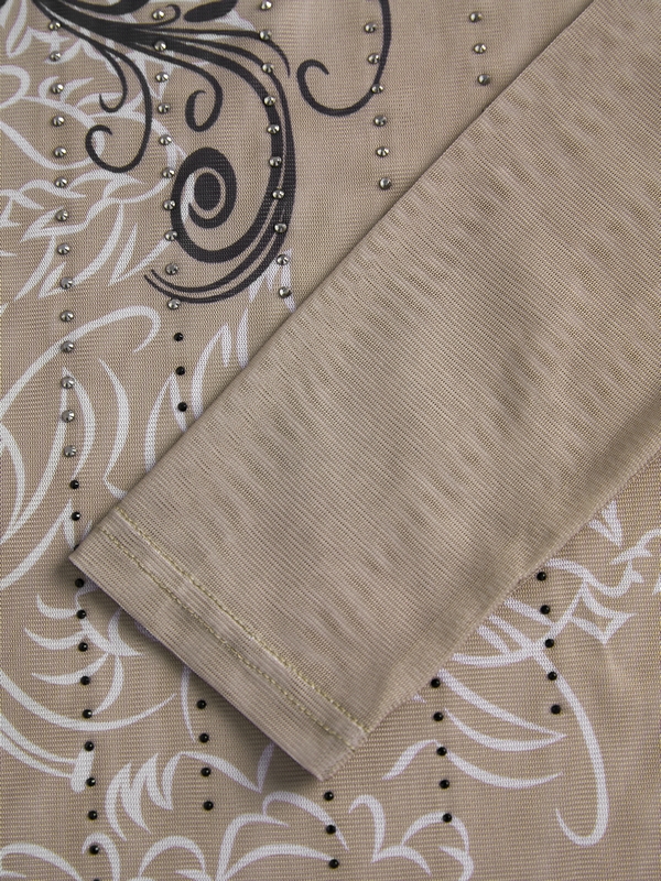 Splash Ink Rhinestone Print Long Sleeve Tee-7