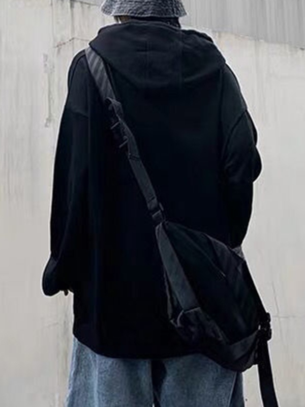 Men's Hip Pop Skull Print Oversized Hoodie-3