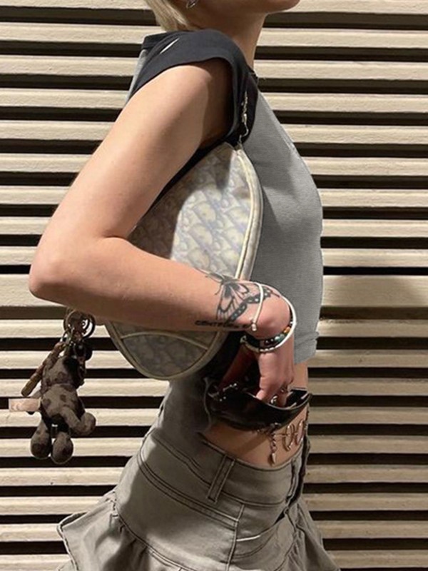 Street Spider Raglan Sleeve Cropped Top-1