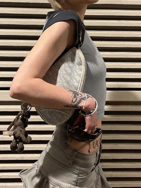 Street Spider Raglan Sleeve Cropped Top-1