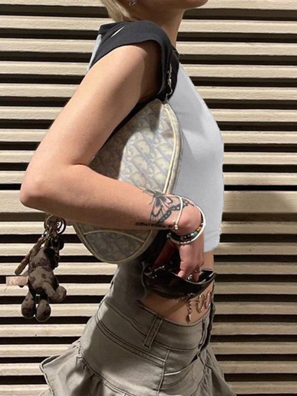 Retro Star Raglan Sleeve Cropped Top-1