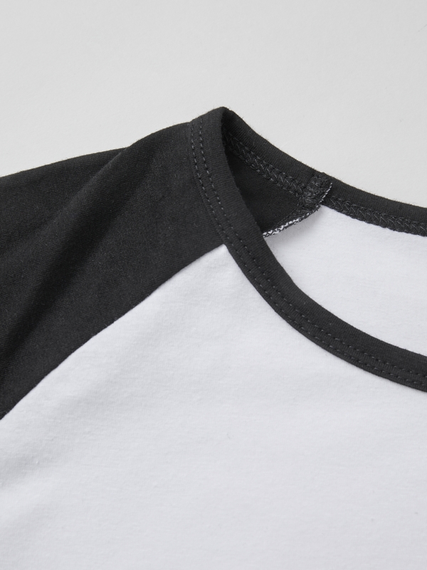 Contrast Raglan Slim Short Sleeve Tee-4