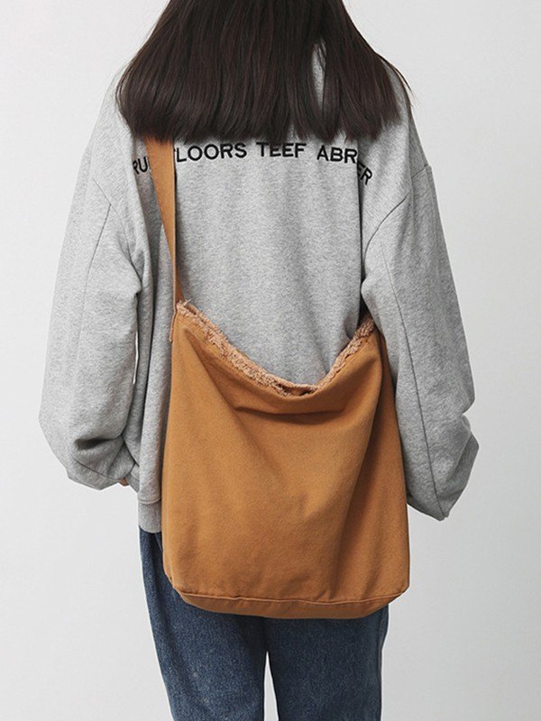 Fray Trim Large Crossbody Bag-2