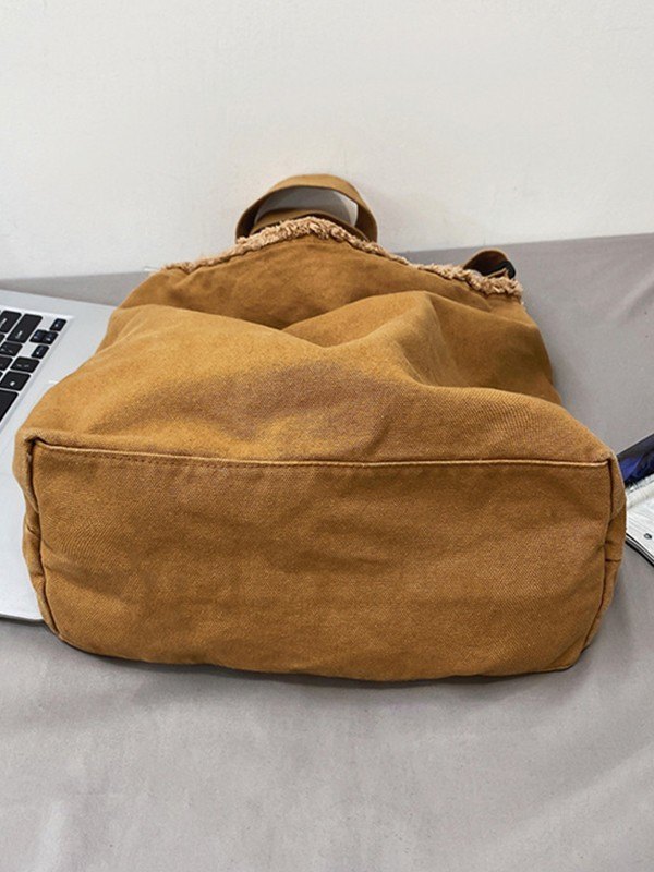 Fray Trim Large Crossbody Bag-4