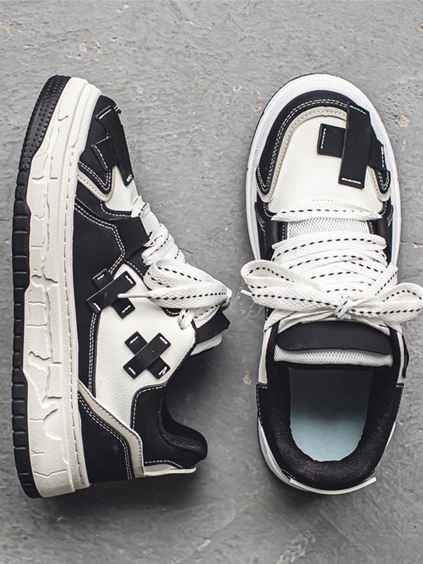 Men's Cross Patch Casual Sneakers-4