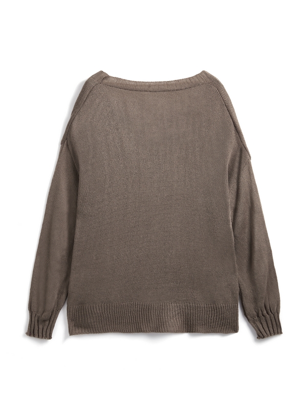 Mohair Solid Lantern Sleeve Baggy Cardigan-4